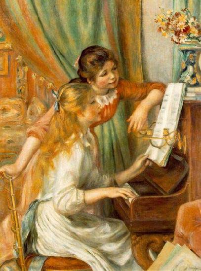 Pierre-Auguste Renoir Girls at the Piano, China oil painting art